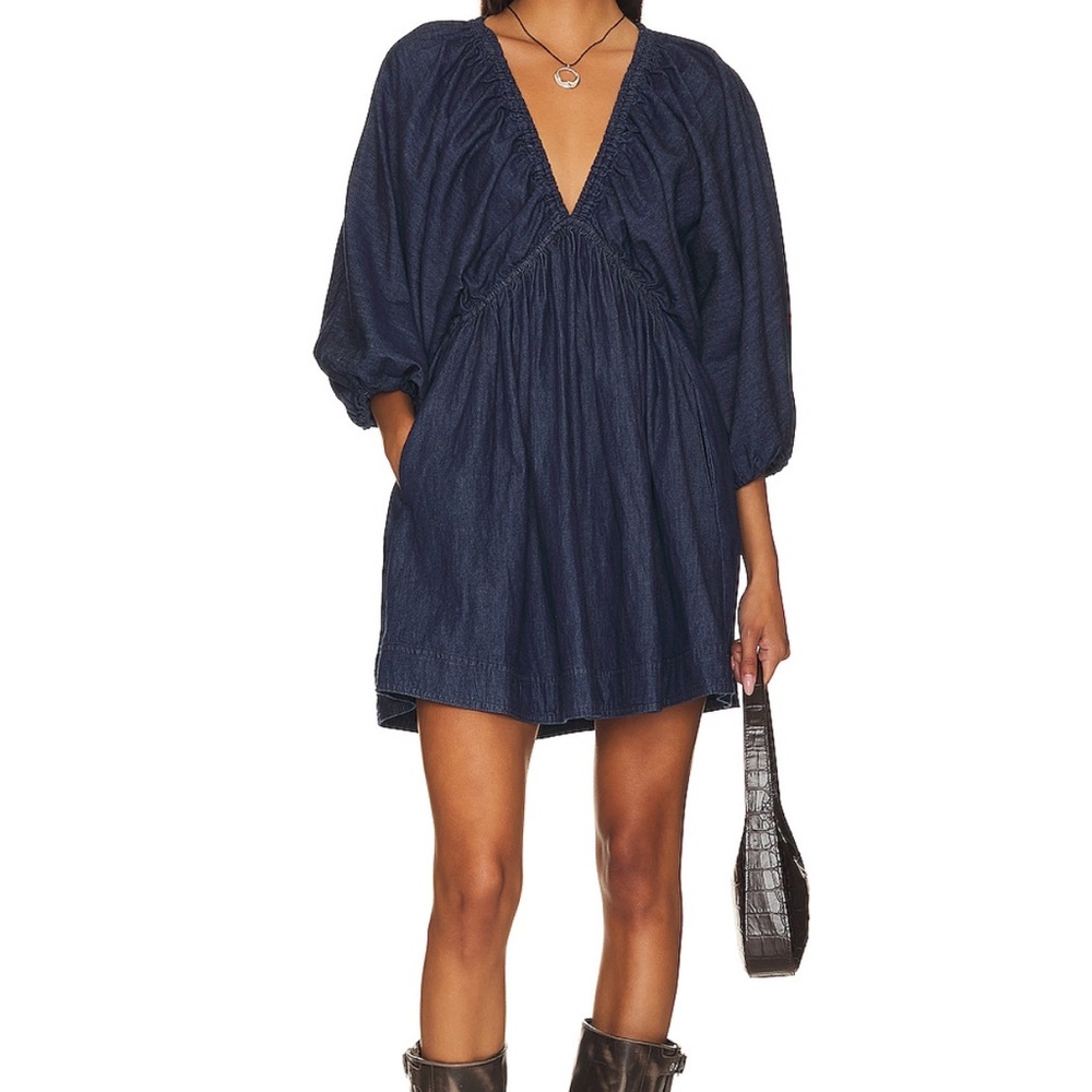 Free People Portia Denim Mini Dress